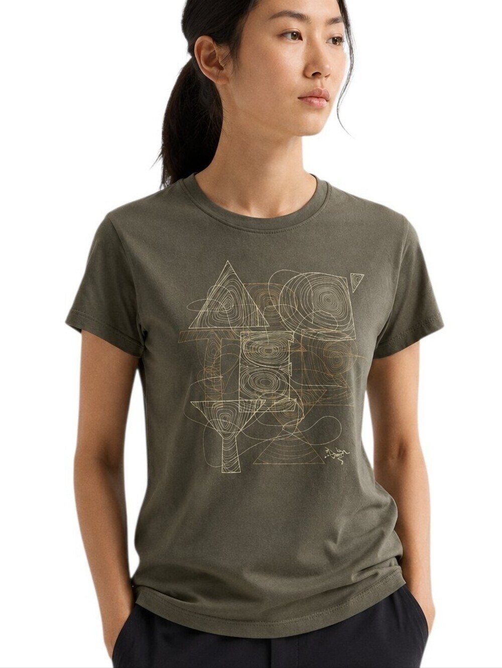 Arcteryx Graphic Tee Women Medium Green